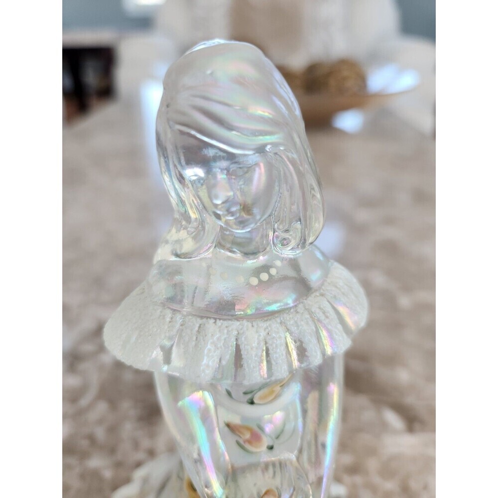 Fenton Iridescent Glass Bridesmaid, Hand Painted And Signed - Picture 3 of 6